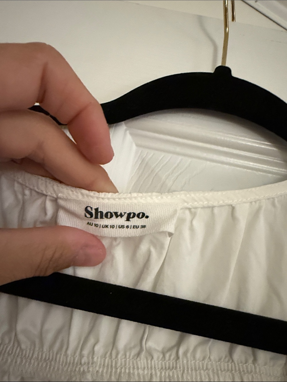 Showpo White Puff-Sleeve V-Neck Maxi Dress size 6 - Picture 8 of 8
